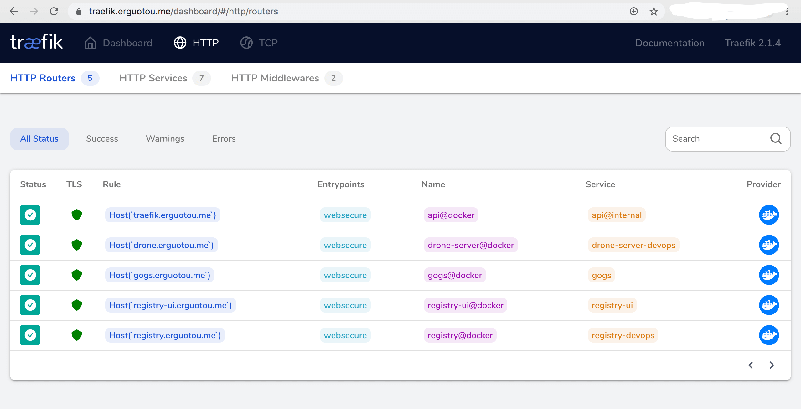 Traefik Dashboard